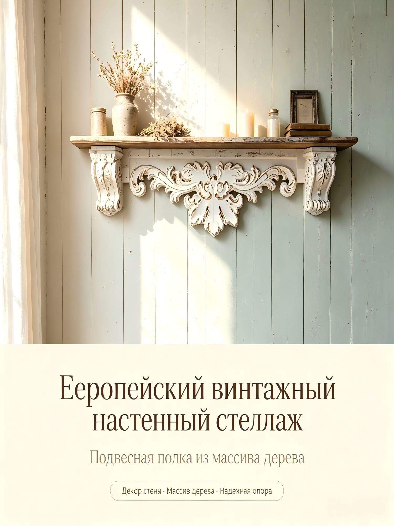 Полка для икон Настенная, 86х24, 1 шт.