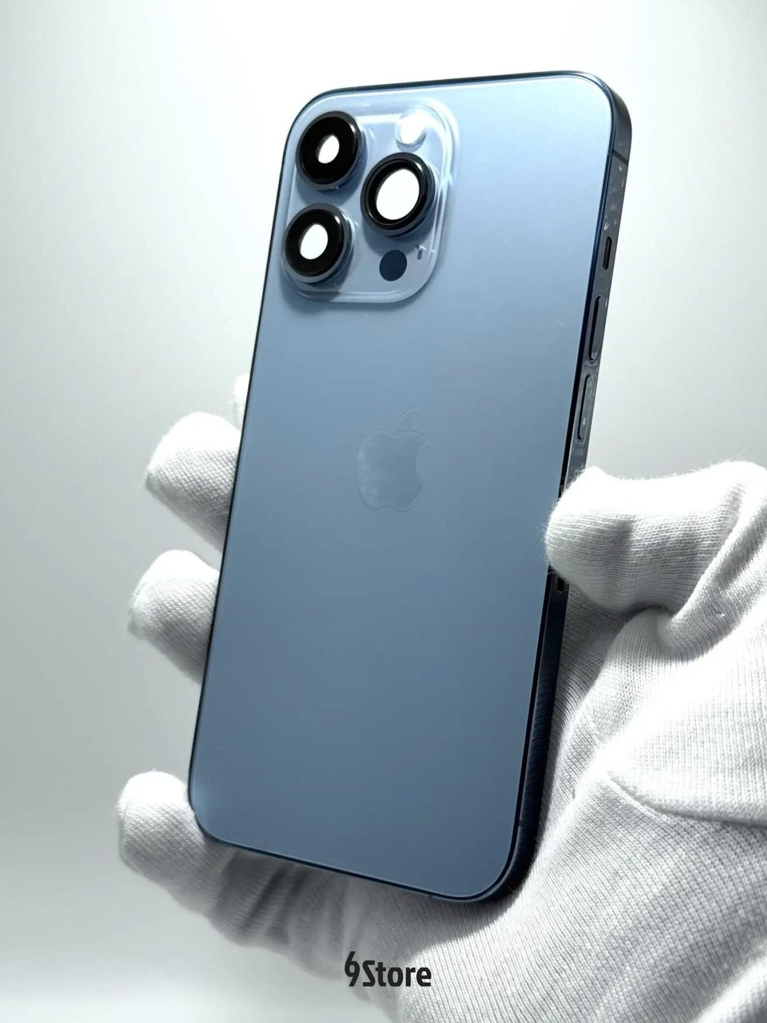 Корпус для Iphone 13 Pro Голубой OR в сборе / Крышка в сборе с рамкой Айфон 13 Про Синий