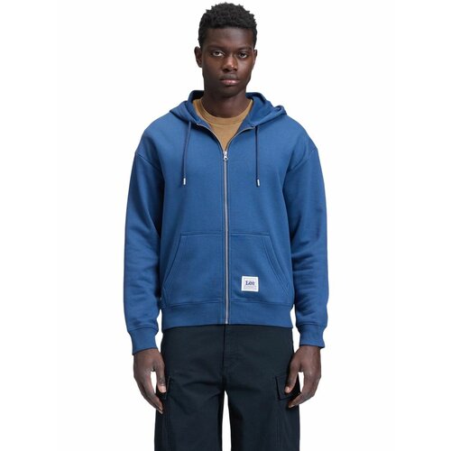 фото Толстовка lee men workwear full zip hoodie, размер s, , синий