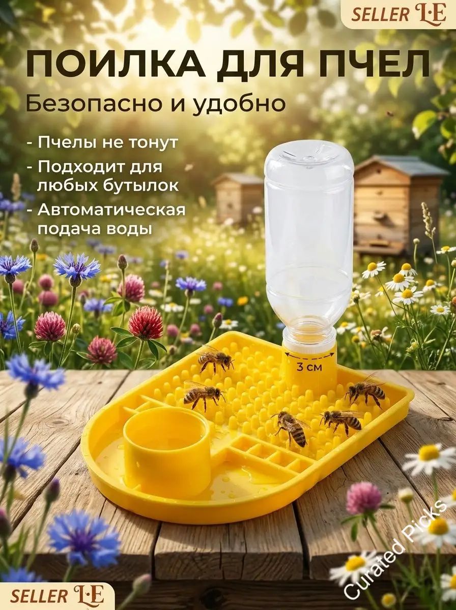 Большая кормушка для пчел с желобом, поилка для сбора сахара с питьевой водой, 2 шт
