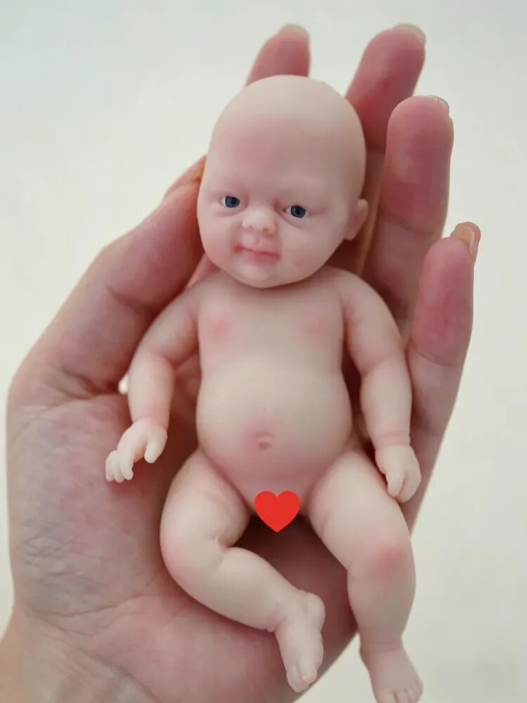 11cm Micro Preemie, силиконовая кукла реборн всего тела для девочек Зои, реалистичная мини-кукла реборн