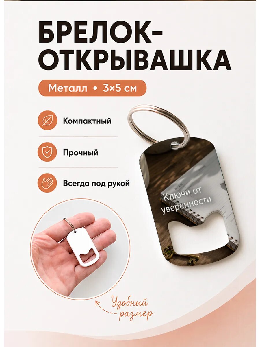 Брелок открывашка "Ключи От Уверенности Планы"