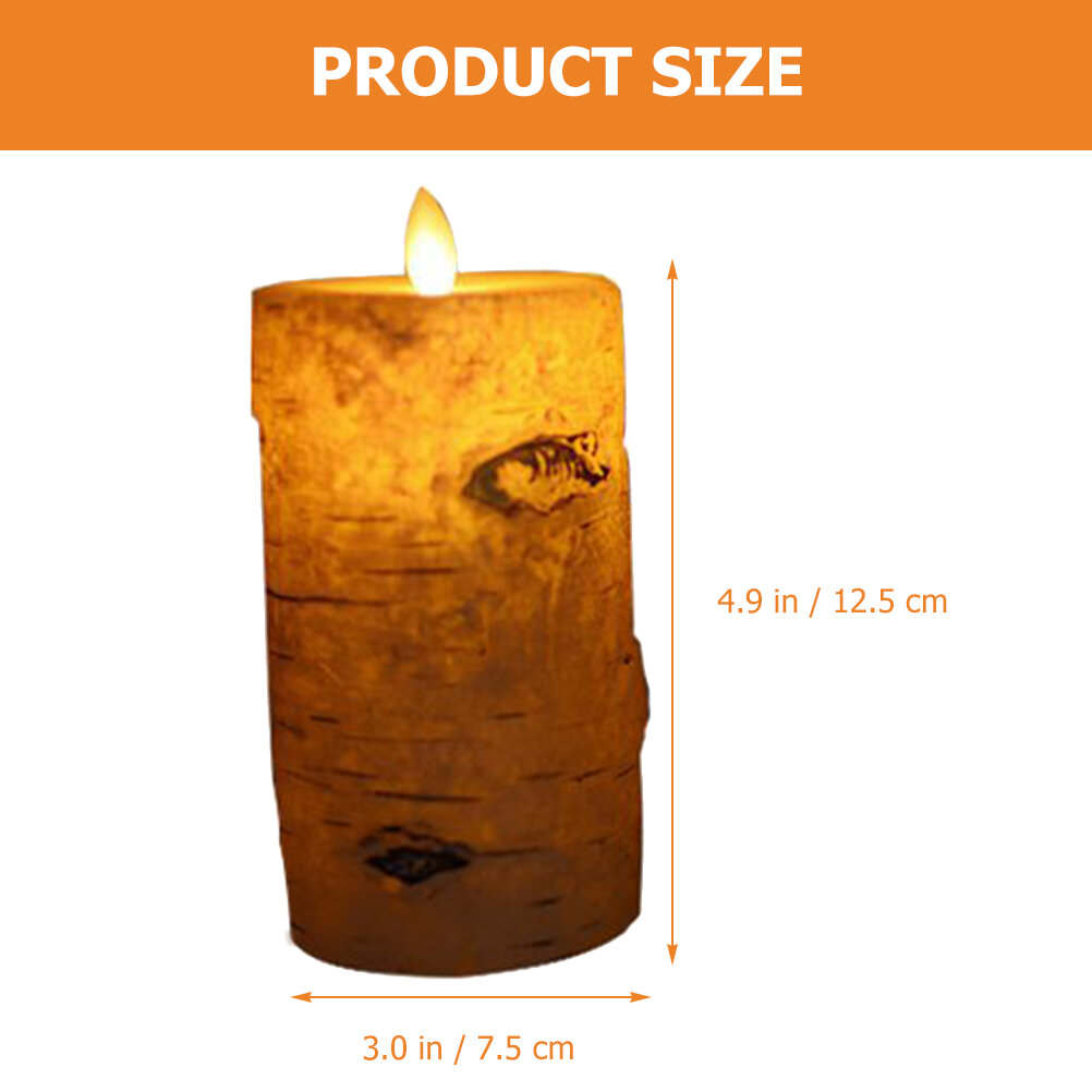 Светодиодная Свеча С Оранжевым Освещением На Батарейках 7 5X7 5X12 5CM