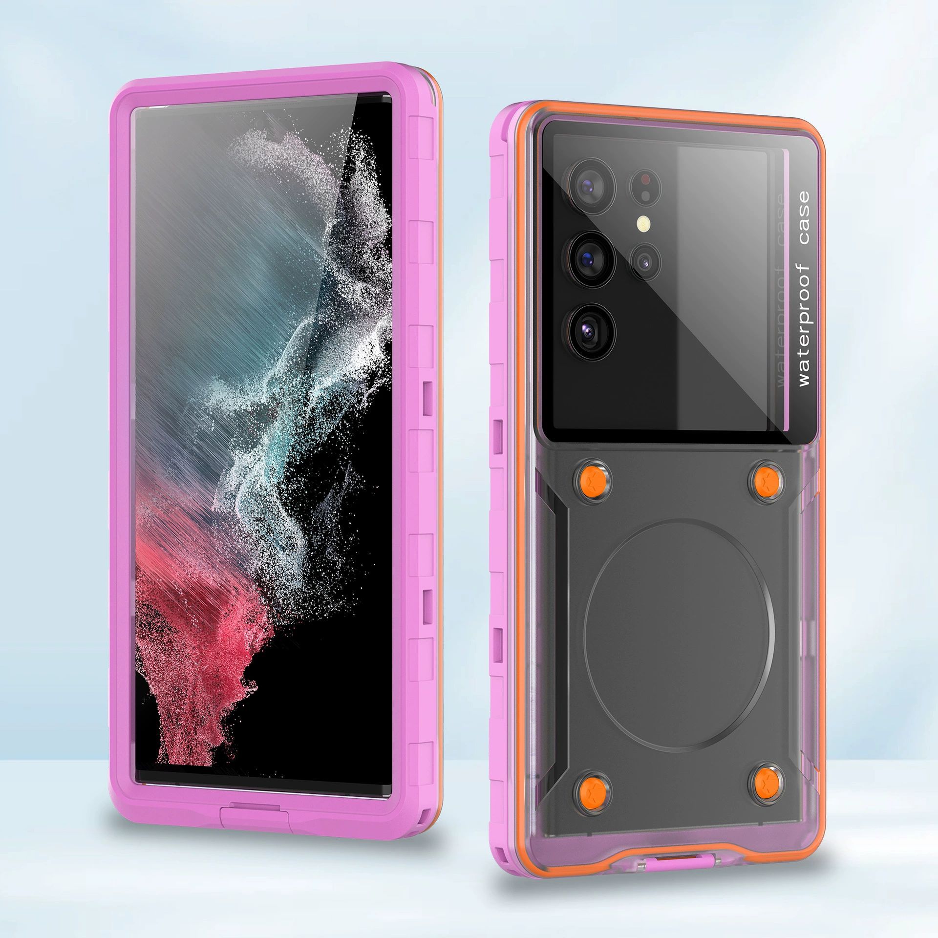 *Чехол для смартфона водонепроницаемый прозрачный для iPhone Samsung Huawei Xiaomi до 6.9 дюймов кейс(180*90*20mm)