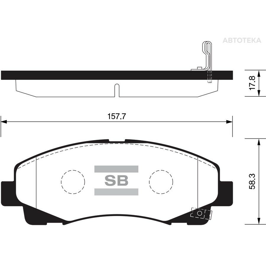 Колодки торм. дисковые Hi-Q ACURA ACURA TL 09- (D1102) SANGSIN BRAKE SP1470