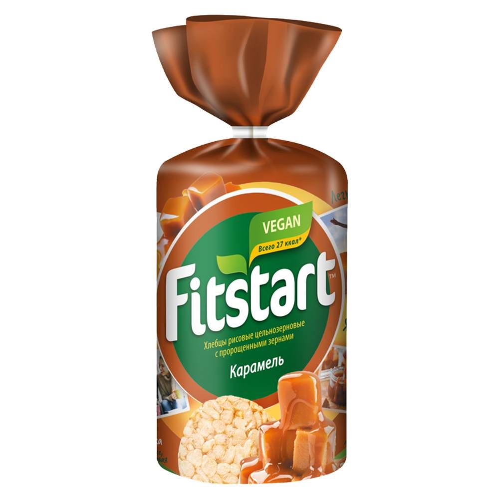 Хлебцы FITSTART рисовые Карамель 100г — фото 1