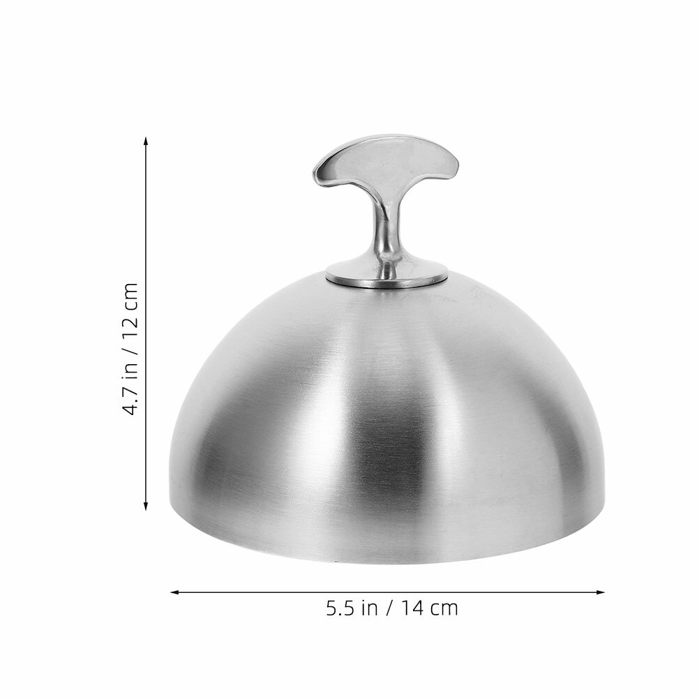Stainless Steel Food Dome For Steak And Sandwiches Practical Design With Handle 14.00X14.00X12.00Cm
