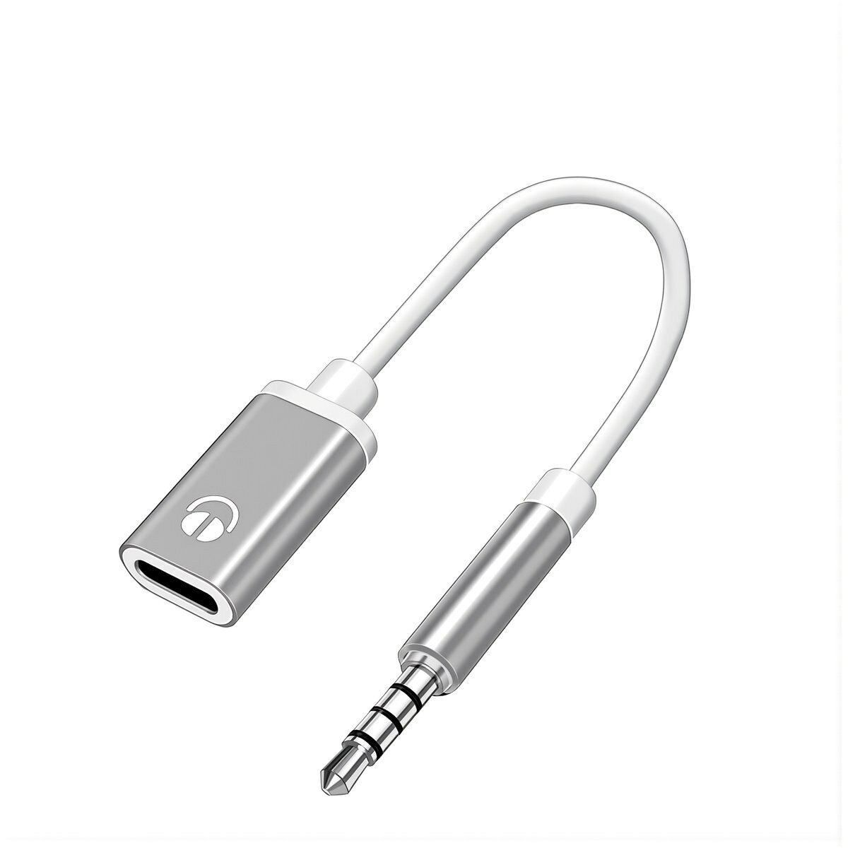 Адаптер аудио 3.5 мм на Type-C, подключение наушников к смартфонам планшетам ноутбукам, поддержка звонков музыки видео, чёрный кабель