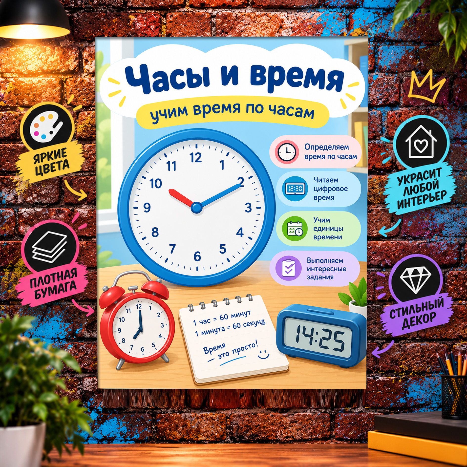 Постер "Часы и время" А4