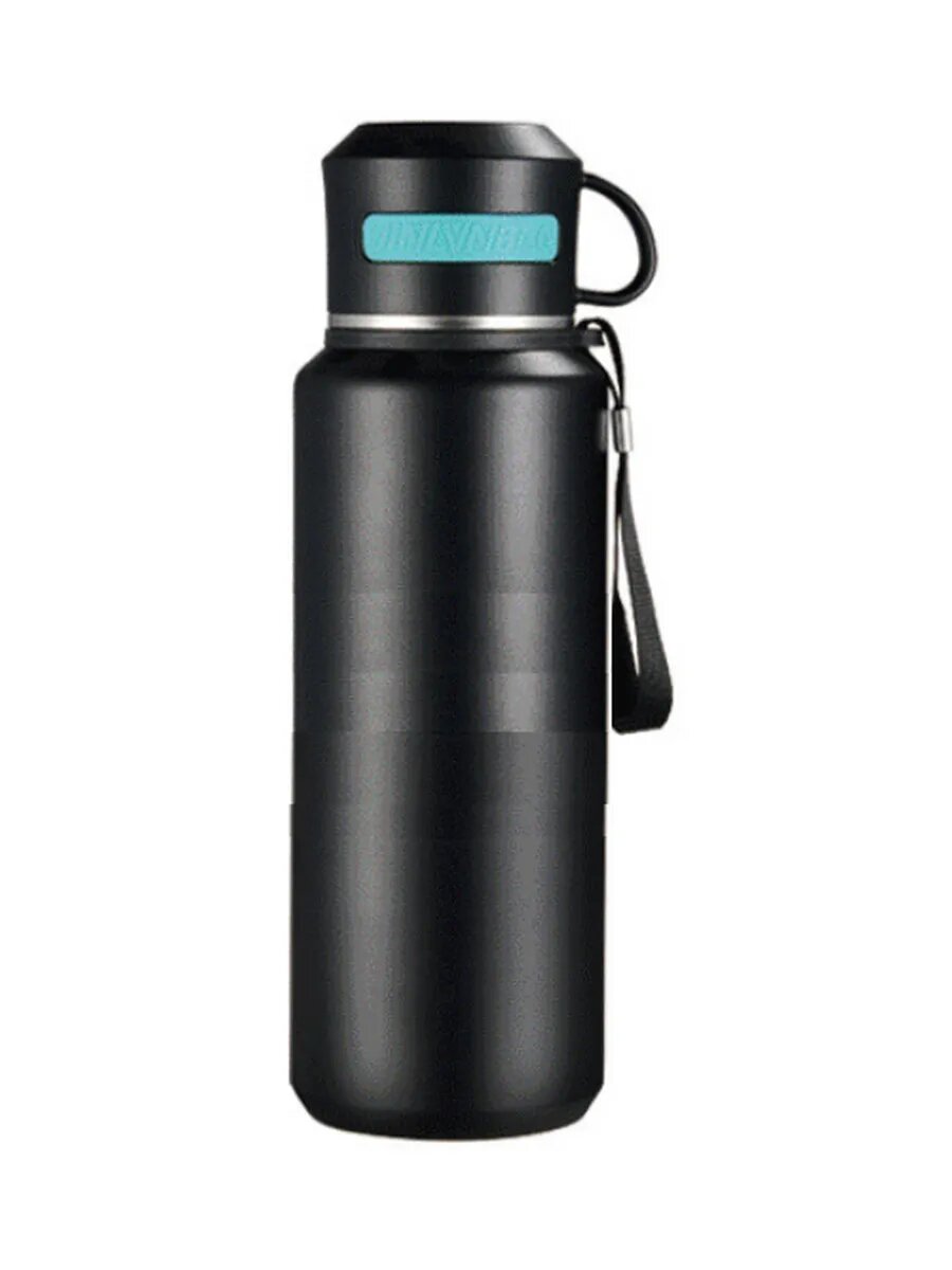 Термос для чая и кофе 1 литр, с кружкой Panacotti ML-TS002-1000 BK