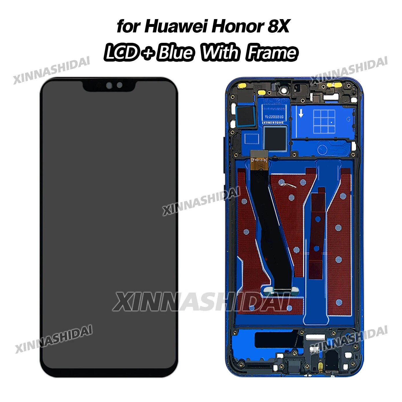 6,5-дюймовый Сенсорный TFT-дисплей Для Huawei Honor 8X, Емкостный Дигитайзер, Blue With Frame