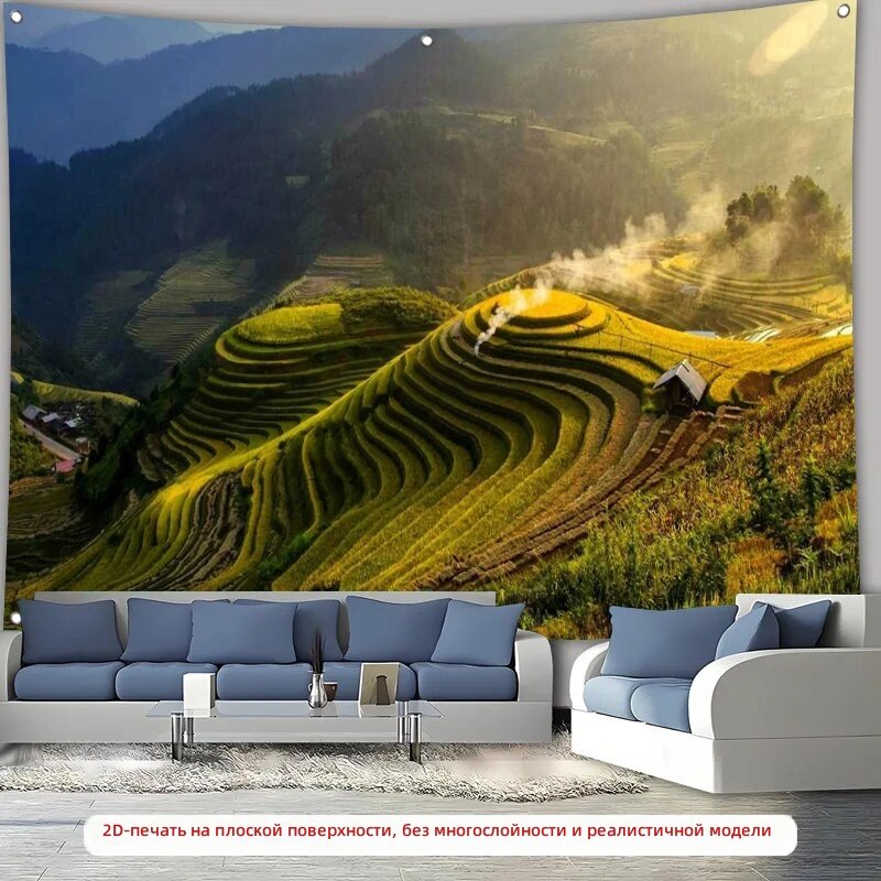 Фоновая ткань для фотографий и интерьера с принтом природного пейзажа, 243×300 см, 1 шт.