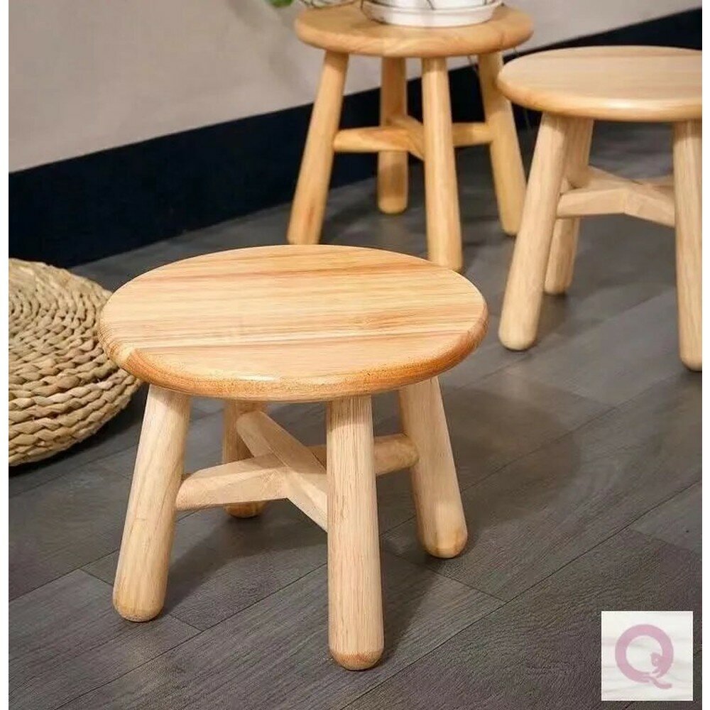 Табурет детский, из цельного дерева, устойчив до 100кг, 25x10см