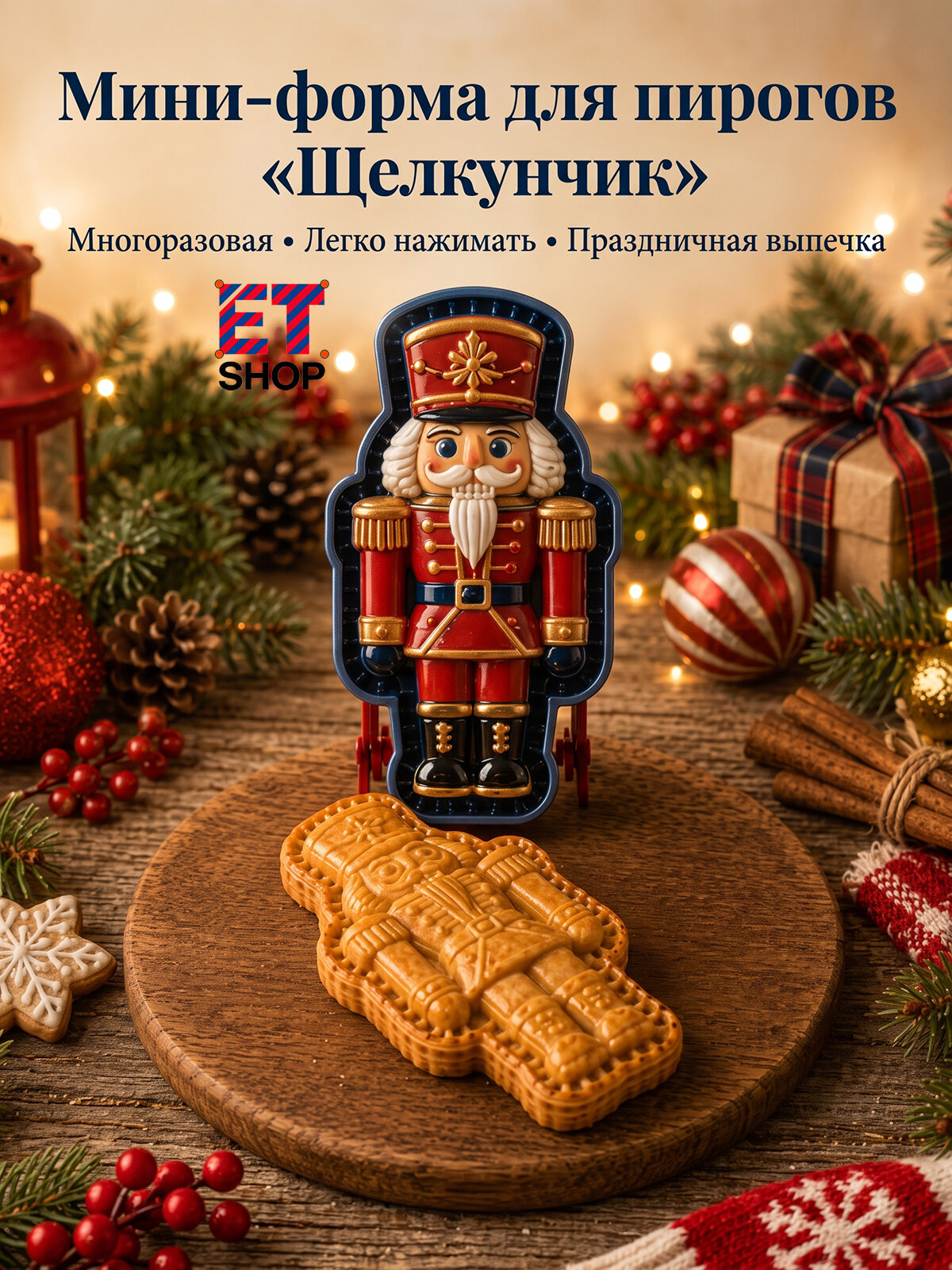 Формы для мини пирогов Рождественская коллекция