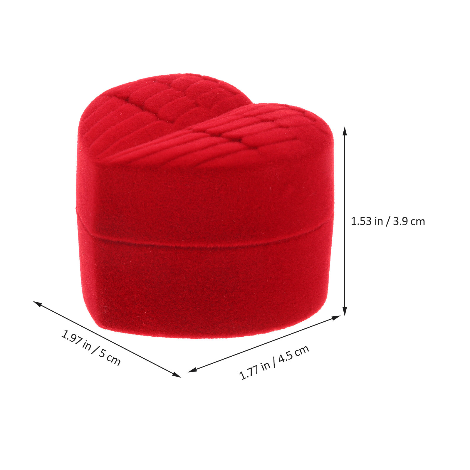Коробка Для Колец В Forme Сердца Для Хранения Ювелирных Украшений 5.00X4.50X3.90Cm
