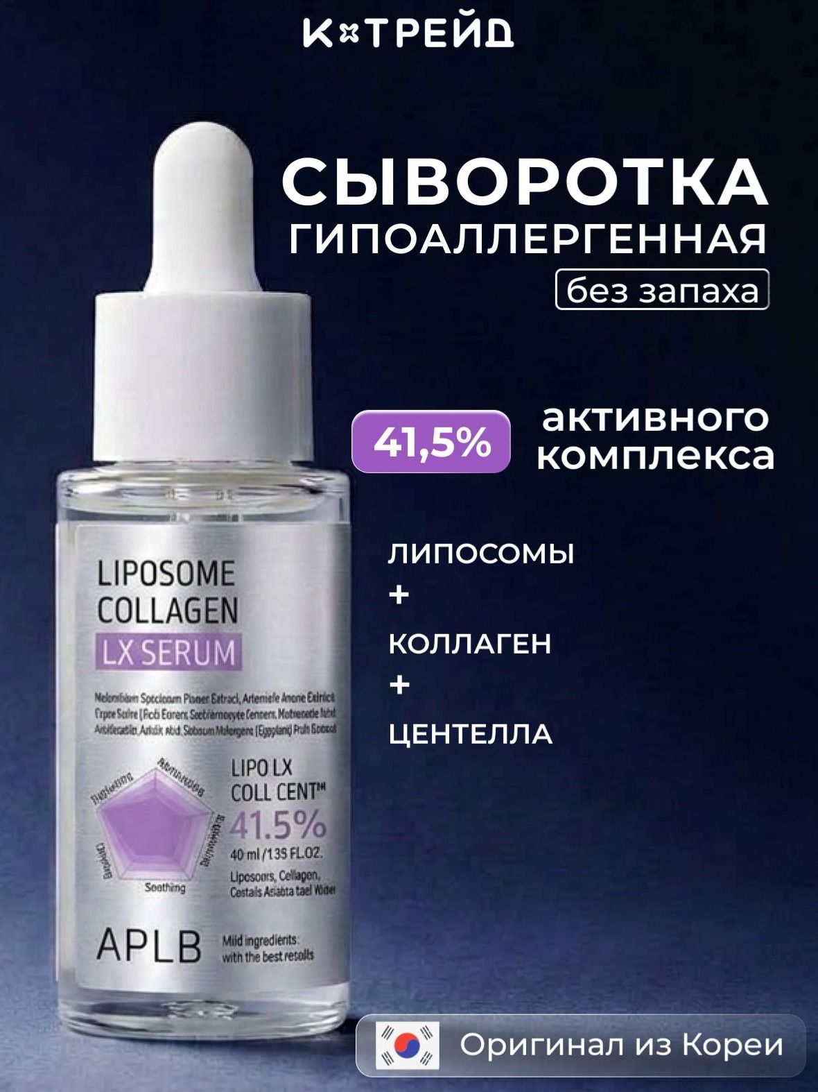 APLB Антивозрастная сыворотка для лица с липосомами и коллагеном для упругости кожи, Корея / Увлажняющая лифтинг сыворотка от морщин