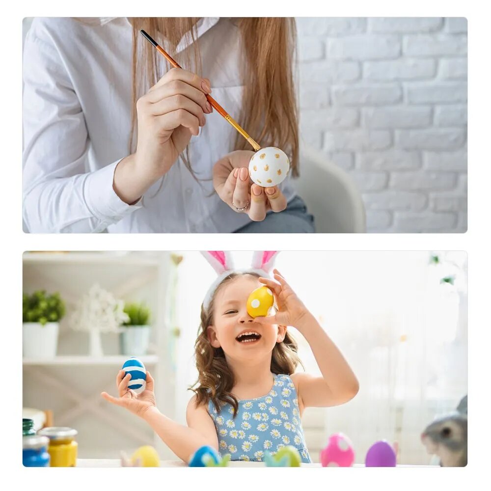 Пластиковые пасхальные яйца с краской для diy, набор из 24 штук