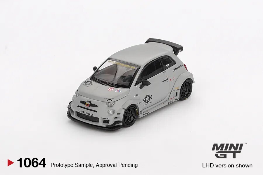 Машинка TSM MINI GT MODEL 1:64 Abarth 595 LB-WORKS X Abas Works Fighters Blister Packaging Легковая модель автомобиля