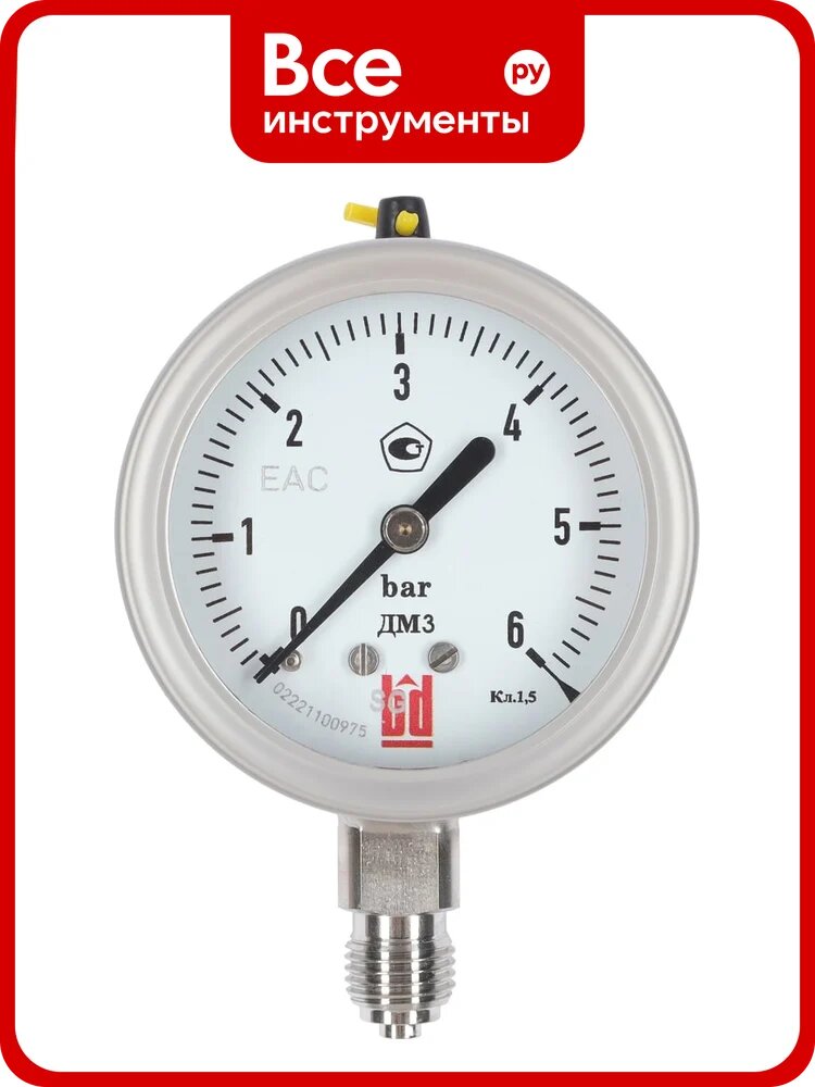 Манометр BD ДМ 3 063 Р (0-1,6) бар, класс 1,5, 1/4NPT DIN CASE 133121262525