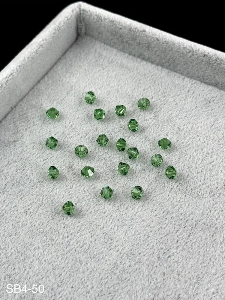 Бусины-"Пирамидки" Swarovski 5328 Xilion Bead, Австрия 4 мм, Биконусы граненые 20 шт/уп для рукоделия и хобби, хрустальные бусины для создания бижутерии