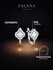 Серьги TALANT, серебро, 925 проба, родирование, перламутр, фианит, длина 1.6 см,...