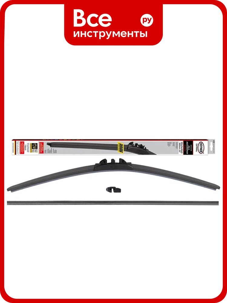 Щетка стеклоочистителя 22"/56 см всесезонная с запасной резинкой Heyner 092000