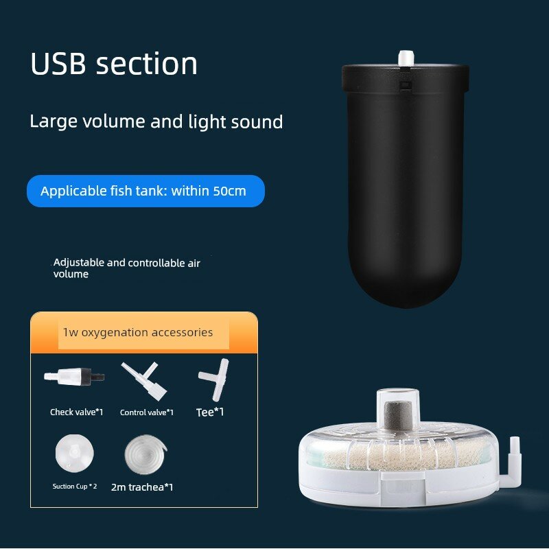 10 см воздушный камень фильтрационный материал с USB-насосом для переносных аквариумных систем