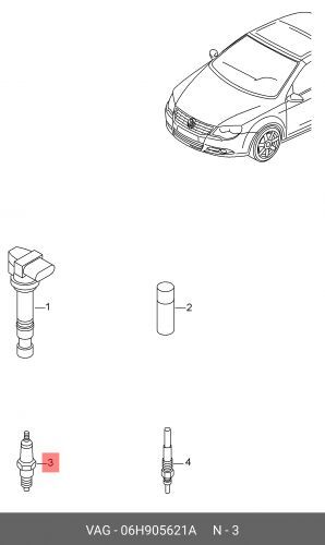 Cвеча зажигания AUDI/VW
