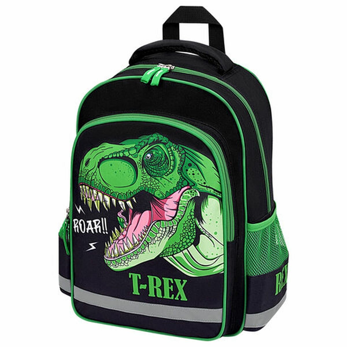 Рюкзак школьный Пифагор School "Dino roar", 38x28х14см, 1 отделение, 3 кармана (272080)