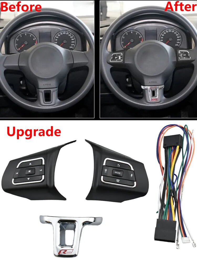 Кнопка мультируля для Volkswagen Golf Jetta Passat Bora Polo MK6 2010-2012, переключение громкости и телефона