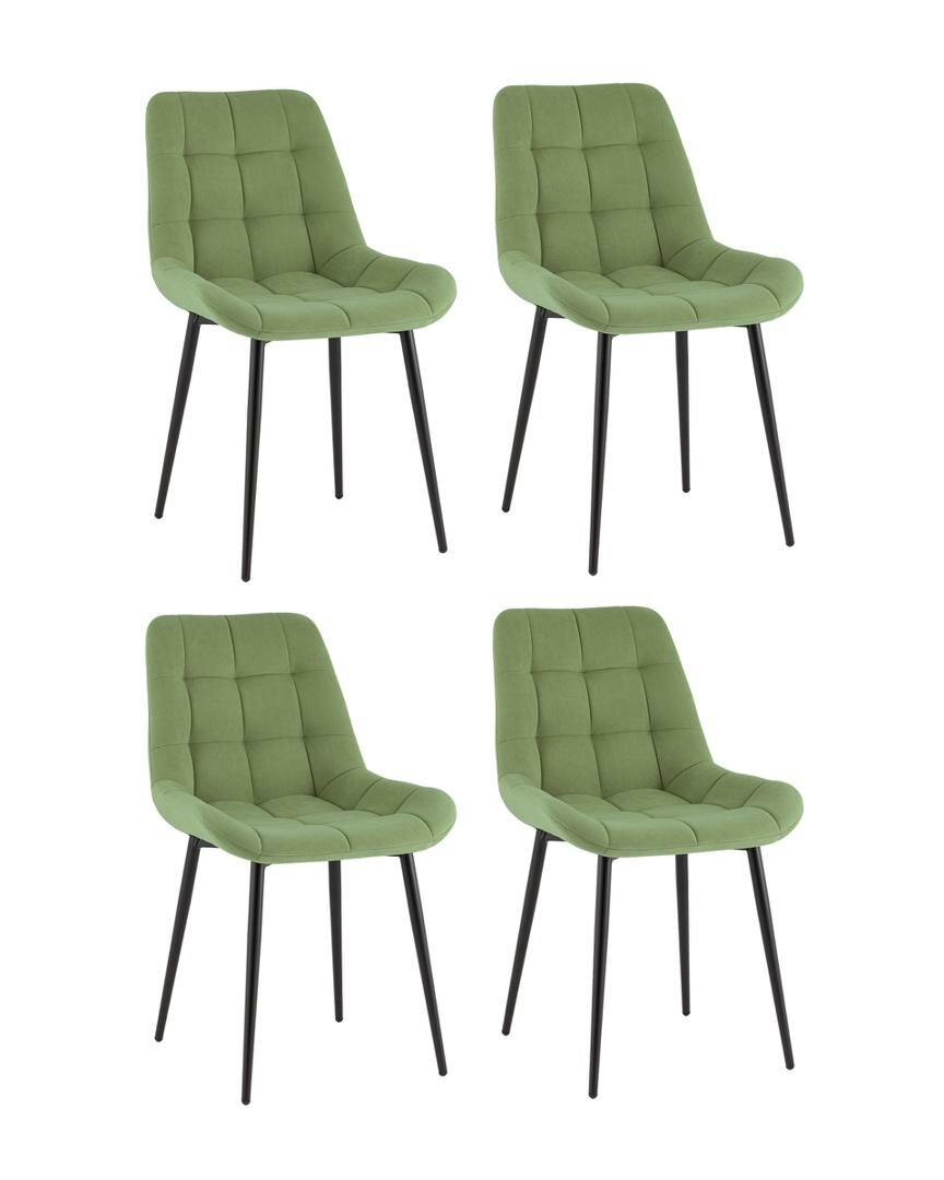 Комплект Stool Group Стул Флекс Original велюр пыльно-оливковый 4 шт. арт. УТ000042312
