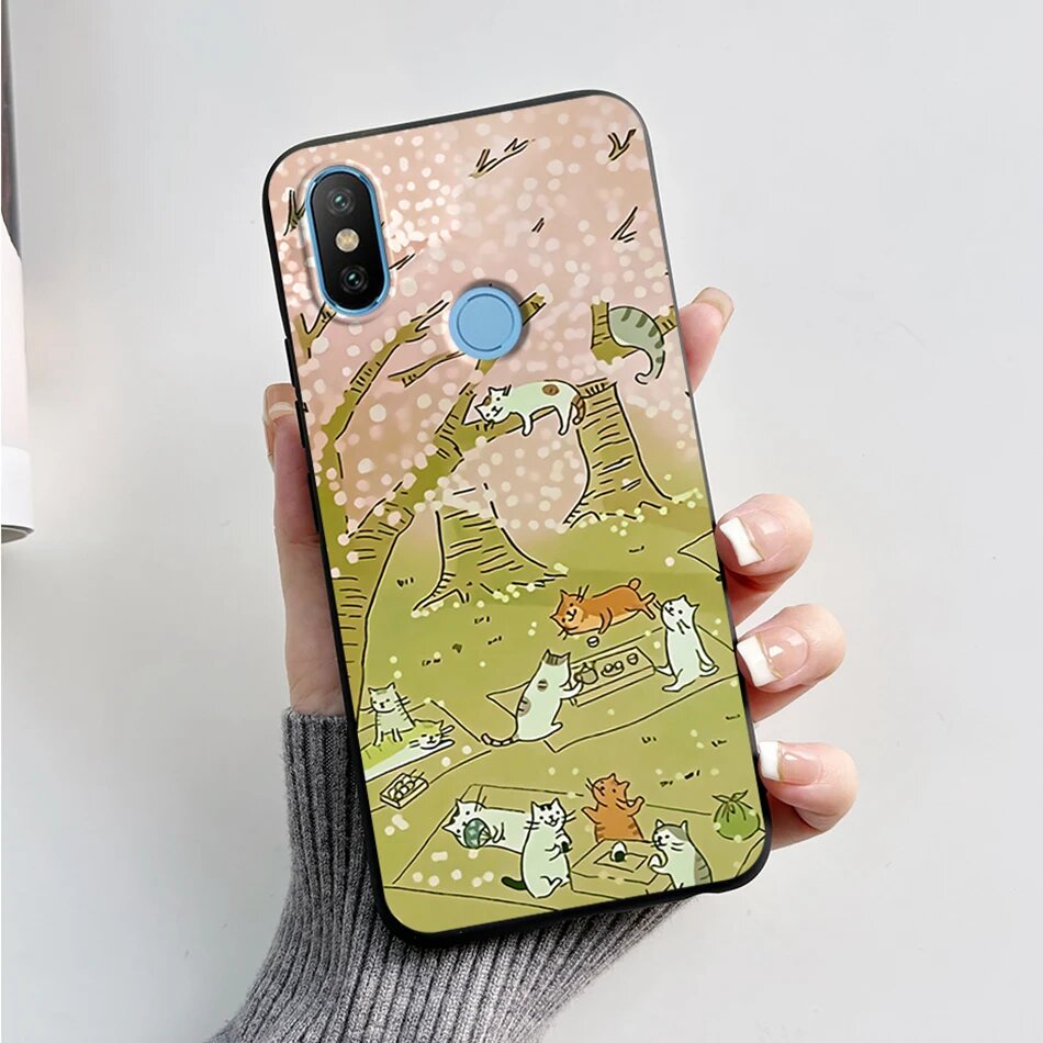 Чехол Xiaomi Mi A2 Lite Cute Bear Cartoon Frog Black-M08