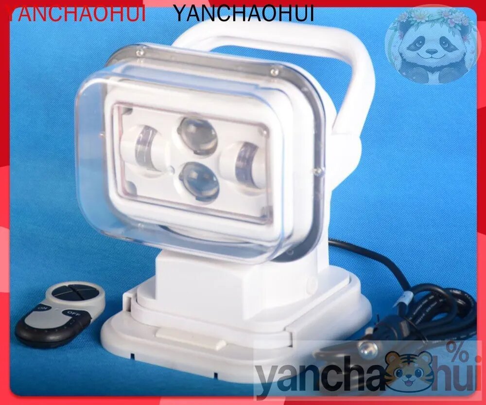 Фара автомобильная прожекторная LED 60W, арт. CH001, белый корпус, с пультом ДУ