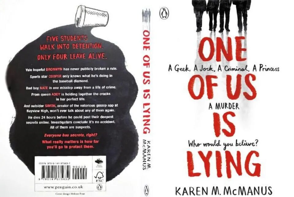 Книга One of Us Is Lying Карен М. Макманус Penguin Books