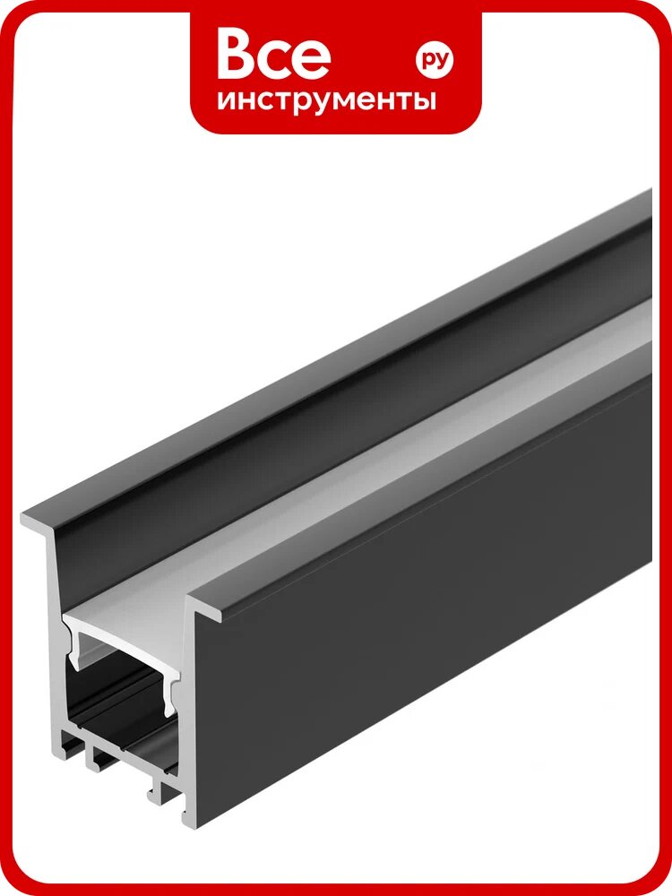 Профиль Arlight SL-COMFORT-2322-F-2000 ANOD BLACK 2 м 0 31771 031771