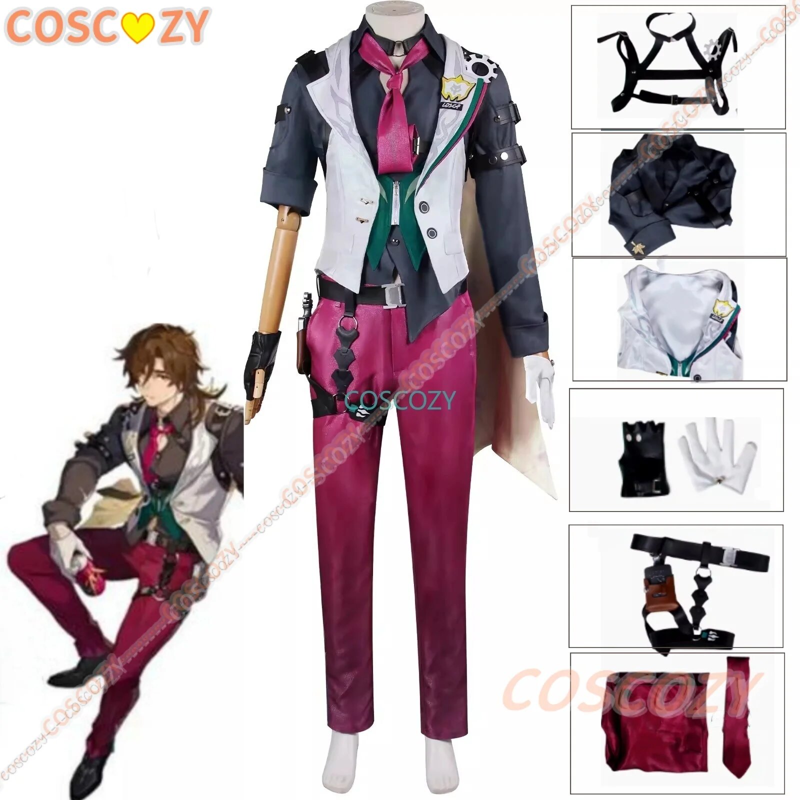 Костюм Gallagher Honkai: Star Rail мужской полиэстер XXXL, Costume set