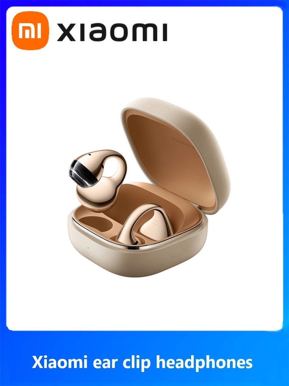 Xiaomi Наушники беспроводные ear clip headphones, Bluetooth, золотой, светло-коричневый