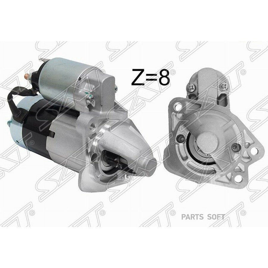 Стартер Mazda 3 03-09 / Demio 02-07 (1 kW/ Z8/ (восстановленный)) от официального дистрибьютора, SAT, артикул STZJ0118400A