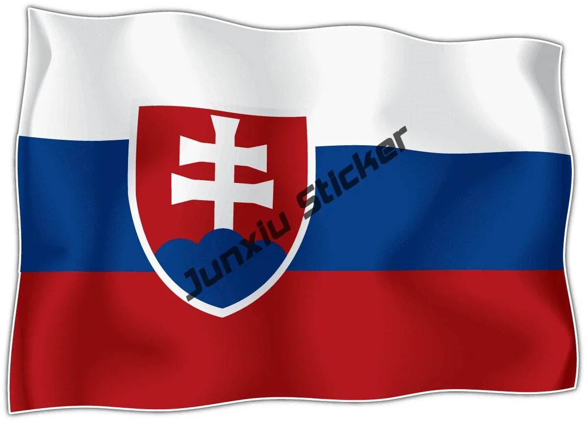 Наклейка на авто с флагом Словакии, Slovakia 14