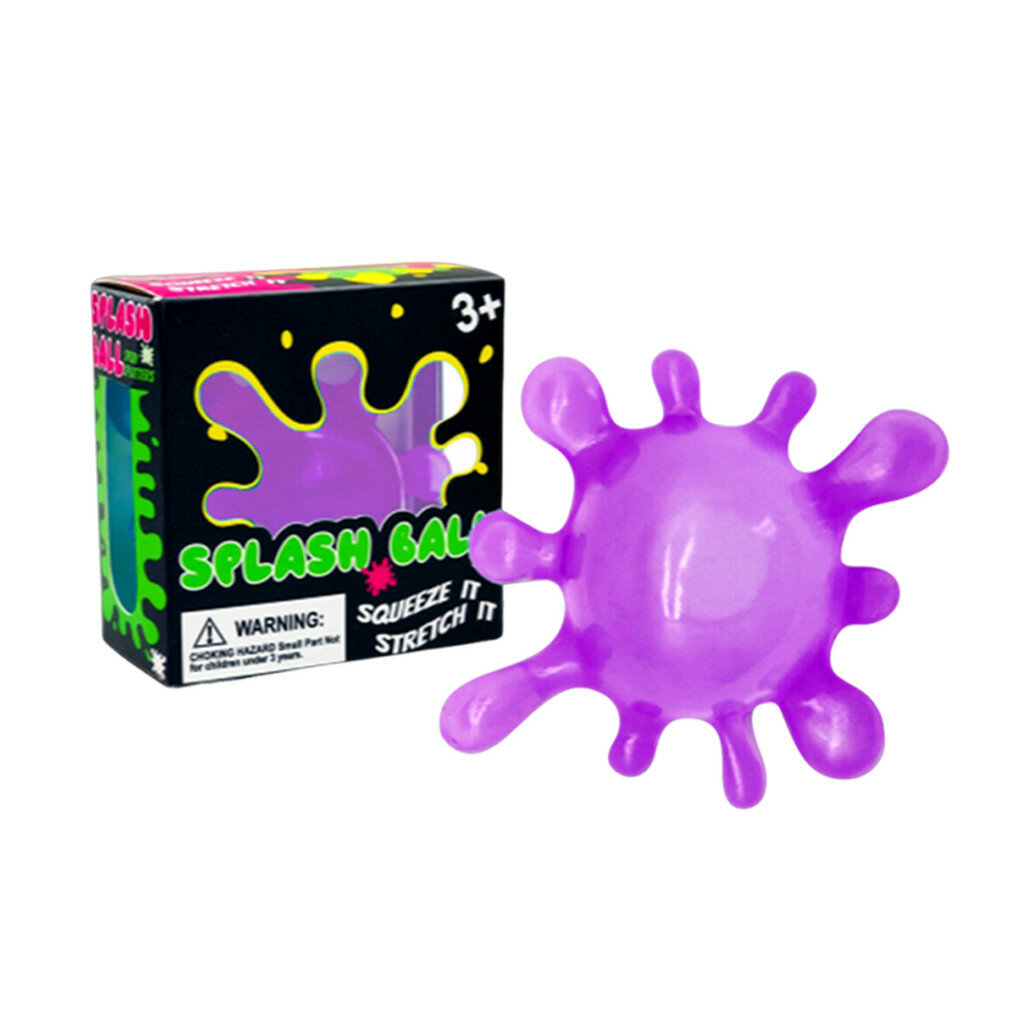 Stress relief ball water drop shape soft rebound pocket sized for office use purple