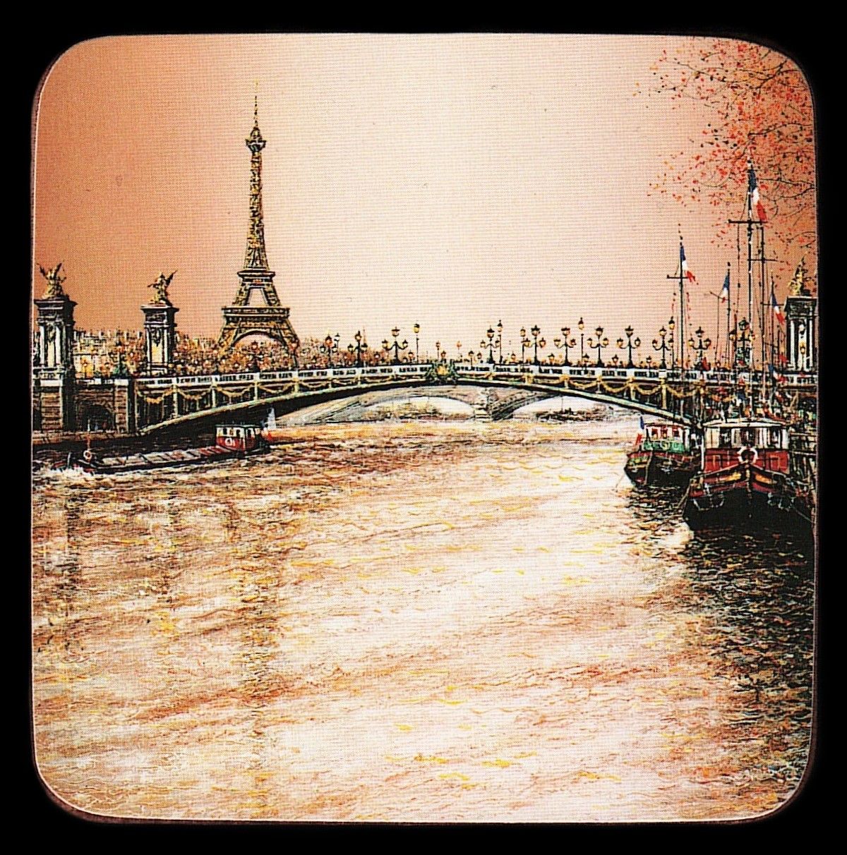 Бирдекель (костер) Paris Pont Alexandre III Франция (подставка под пивной бокал)