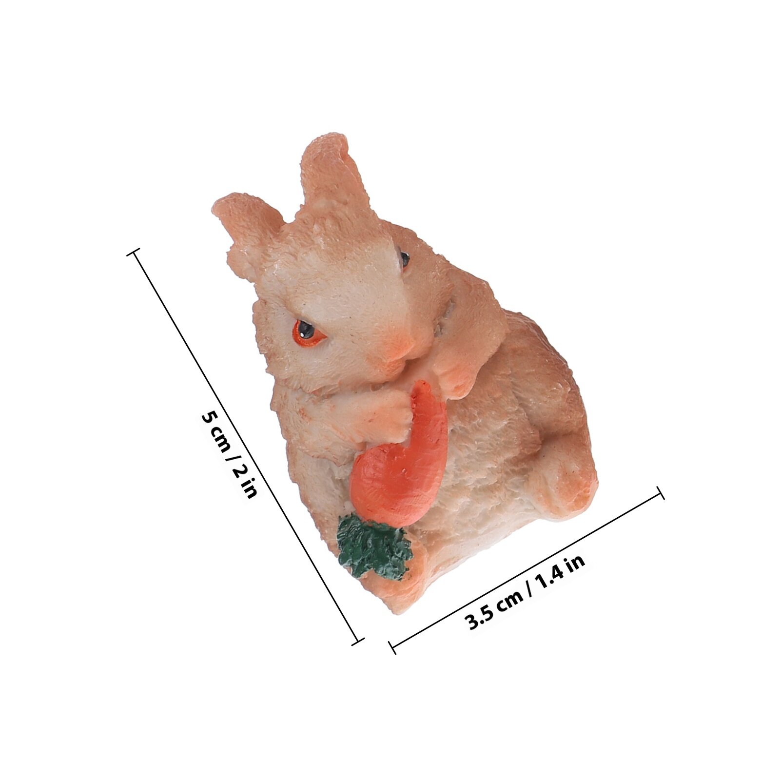 3 Статуэтки Кролика Из Резины Для Декора Дома И Сада 3.5X5Cm