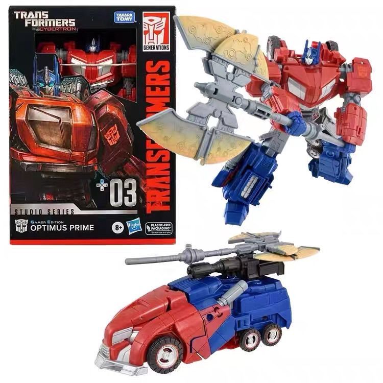 Трансформеры игрушки Hasbro Studio Series Voyager Transformers: War for Cybertron 03 Gamer Edition Optimus Prime (16.5 cm) F7242