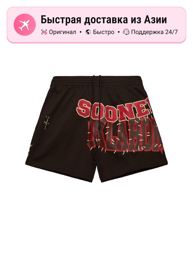 Шорты спортивные Cactus Jack by Travis Scott Travis Scott X Mitchell & Ness Oklahoma Sooners