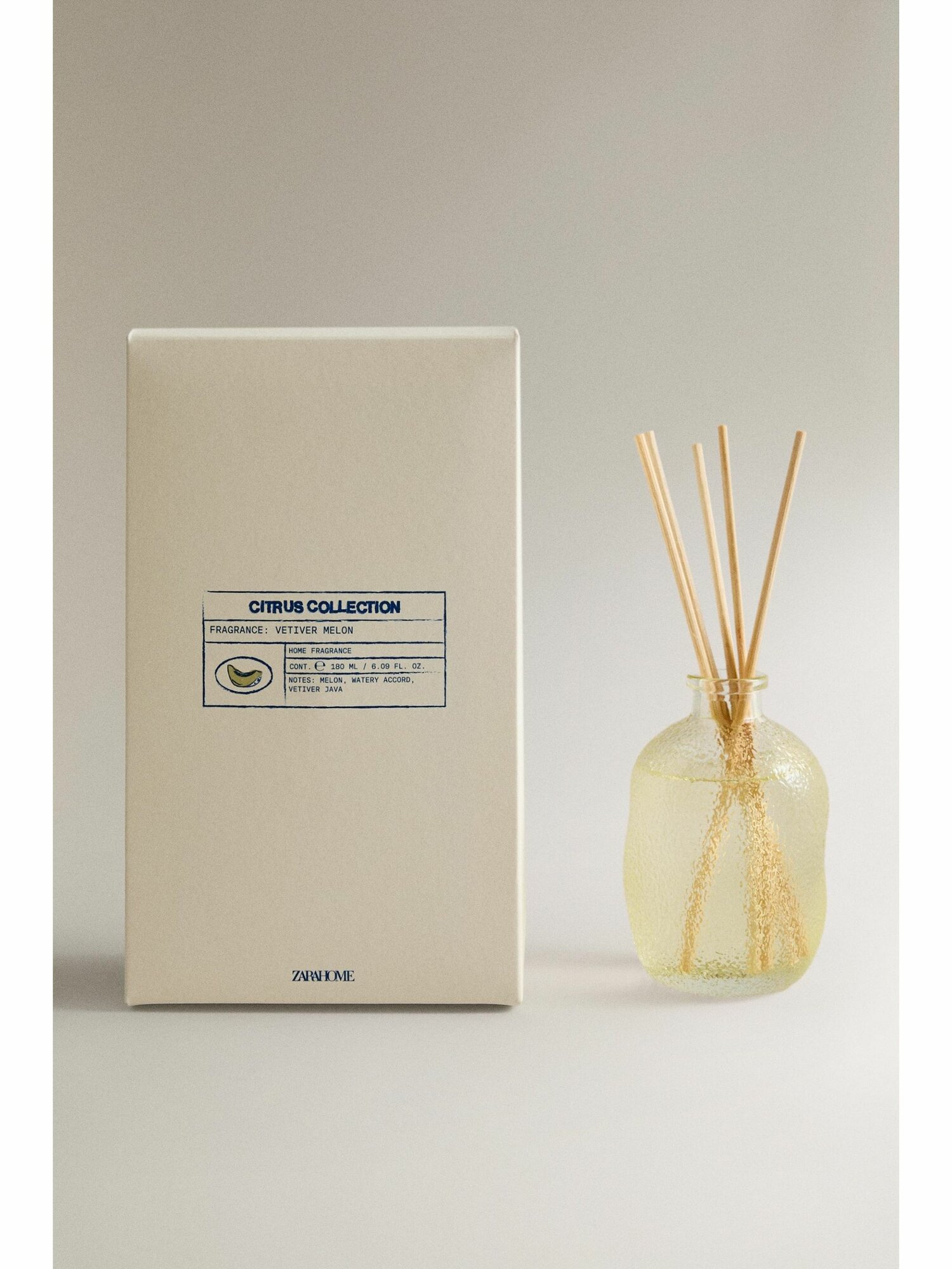 Ароматический диффузор Zara Vetiver Melon Reed 180 мл