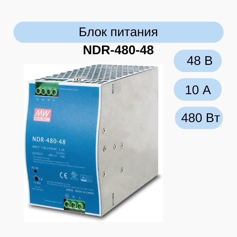 NDR-480-24 MEAN WELL Источник питания 24В, 20А, 480Вт