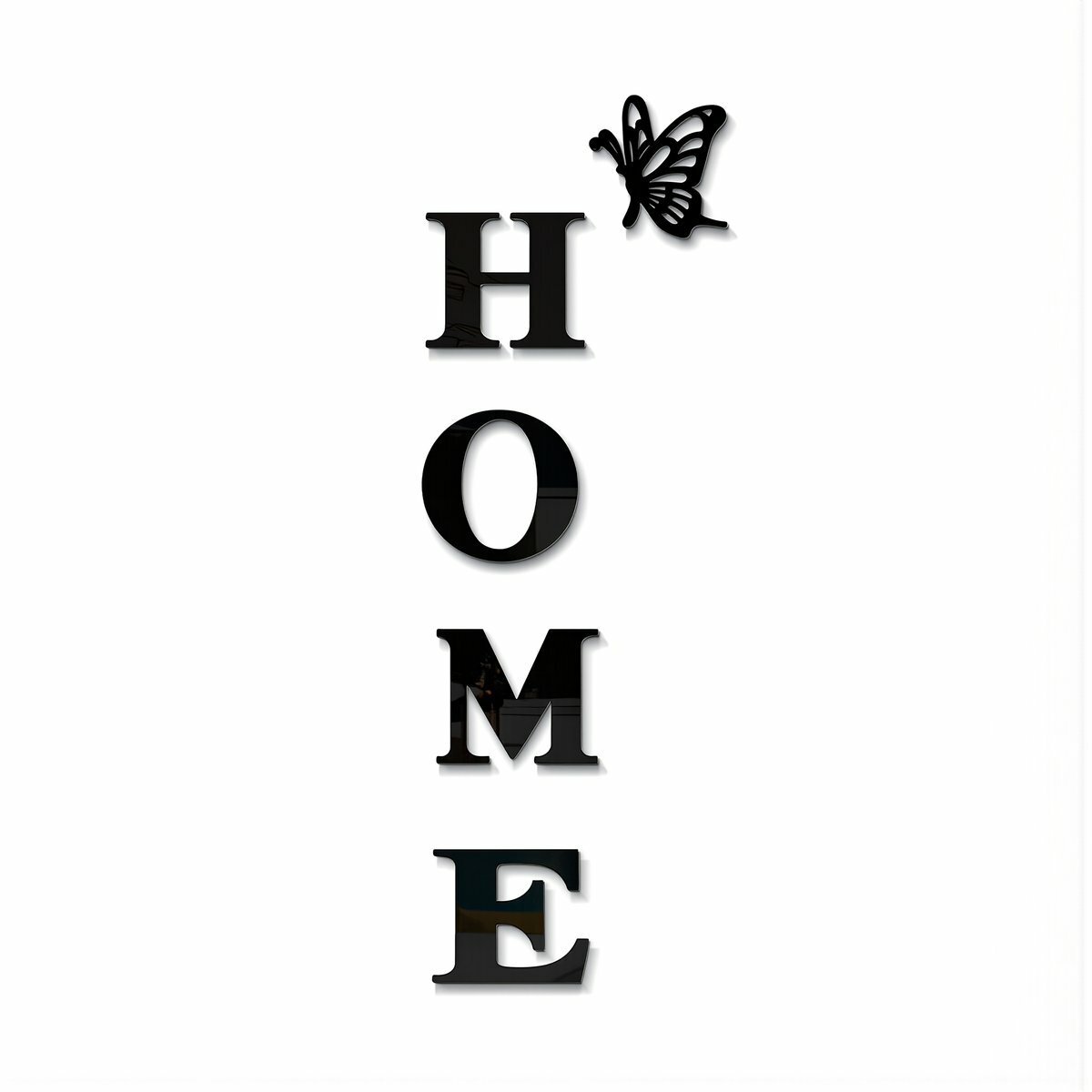 3D настенная наклейка HOME из акрила зеркальный декор для оформления прихожей дома интерьер