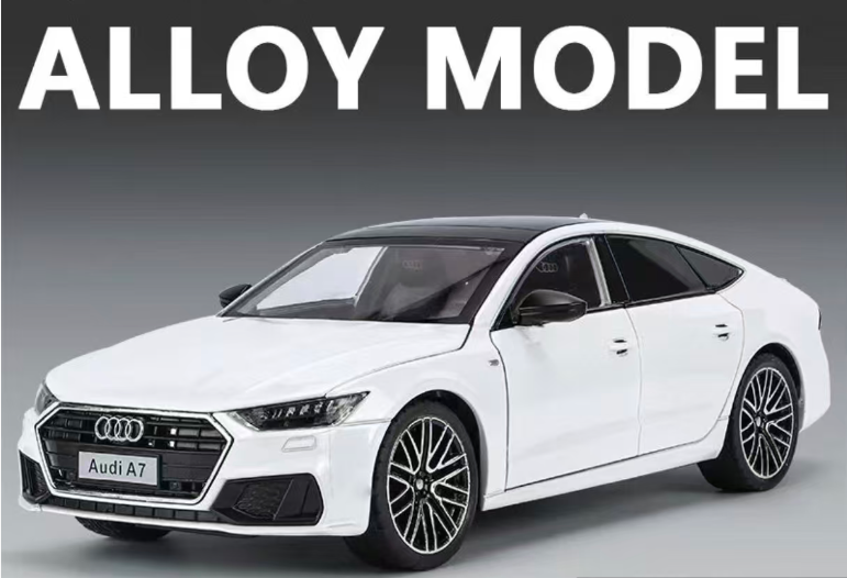 Детская игрушка металлическая инерционная модель Ауди А7 ( Audi A7 ) / Масштаб 1:24，белый