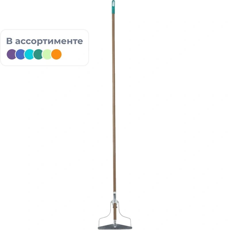 Швабра тряпкодержатель с металлическим черенком 1,2м микс_11000708