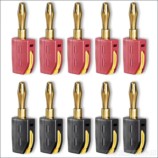 P10064 10pcs 4mm Banana Plugure Goldabled High Tocce Electrical Test 32A Разъем